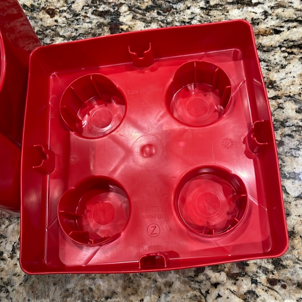 LEGO Storage Case 4 Stud Red Container Plastic Bin Box - Picture 7 of 13